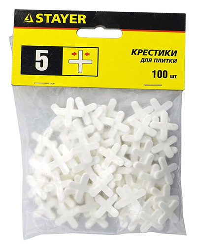 Крестики STAYER для кафеля, 5 мм, 100 штук